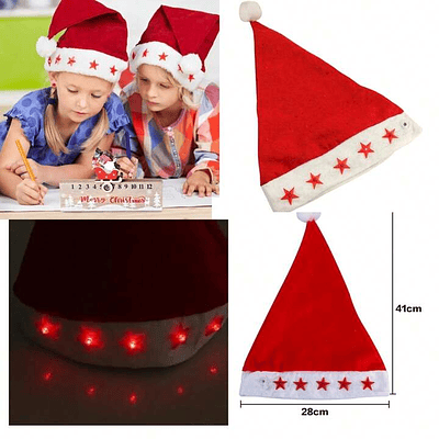 GORRO NAVIDAD CON LUCES UNISEX