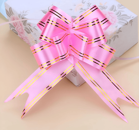 CINTA DE REGALO MÁGICA MOÑO 2.7x47CMS PQT 10 UNDS POR COLOR