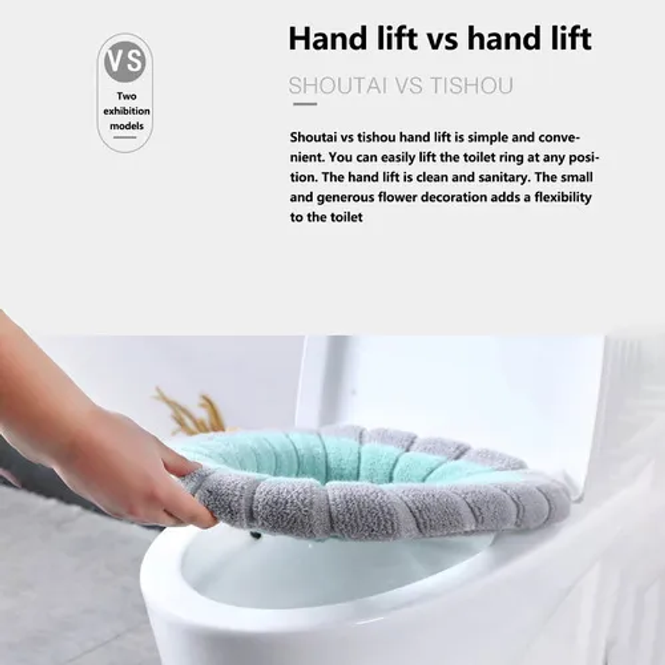 FUNDA DE ASIENTO DE INODORO SUAVE Y CÁLIDA AJUSTABLE 3