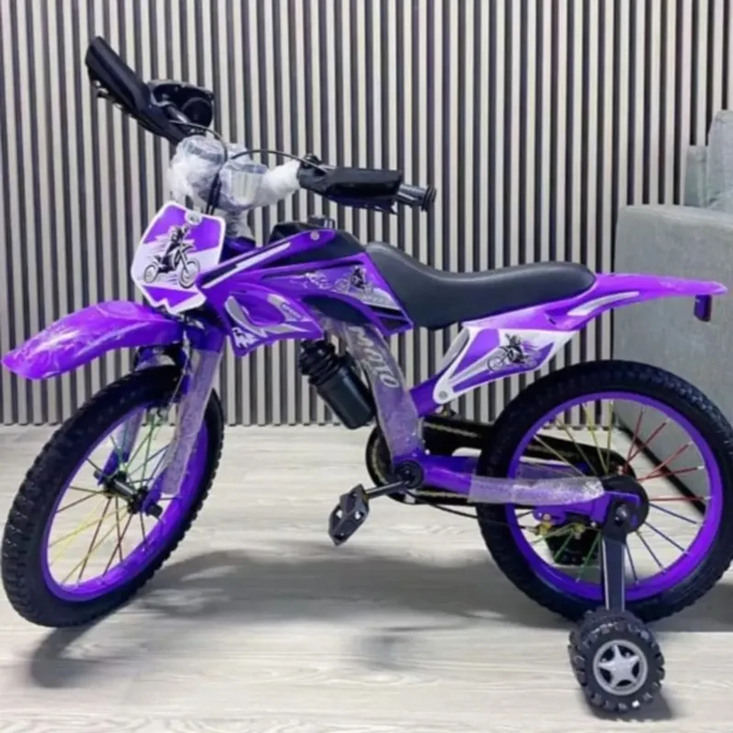 BICIMOTO NIÑO ARO 12 MORADO 1