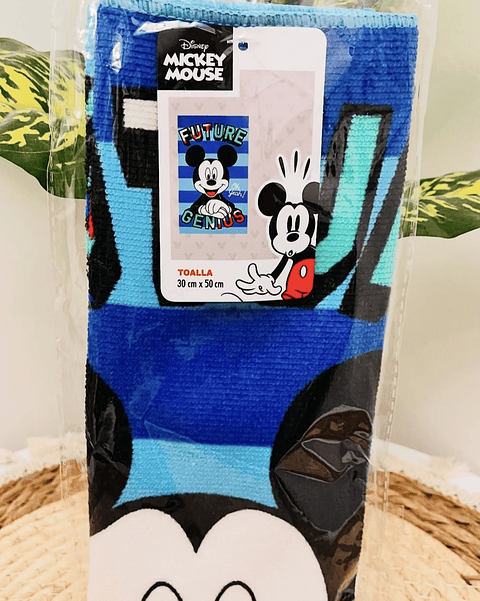 TOALLA ESCOLAR PARVULO MICKEY MOUSE ORIGINAL DISNEY 30x50 CALIDAD MICROFIBRA 