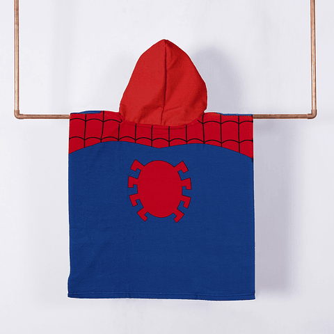 TOALLA CAPUCHA SPIDERMAN ORIGINAL MARVEL 60x120CM EXCELENTE CALIDAD MICROFIBRA 70/30