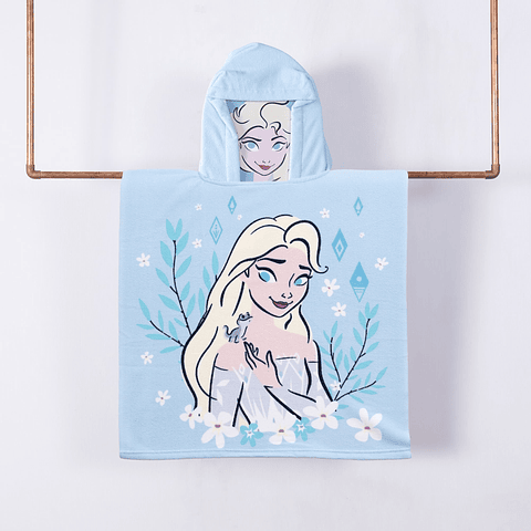 TOALLA CAPUCHA FROZEN ORIGINAL DISNEY 60x120CM EXCELENTE CALIDAD MICROFIBRA 70/30