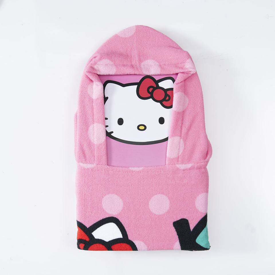 TOALLA CAPUCHA HELLO KITTY SANRIO ORIGINAL DIS 60x120CM EXCELENTE CALIDAD MICROFIBRA 70/30 3