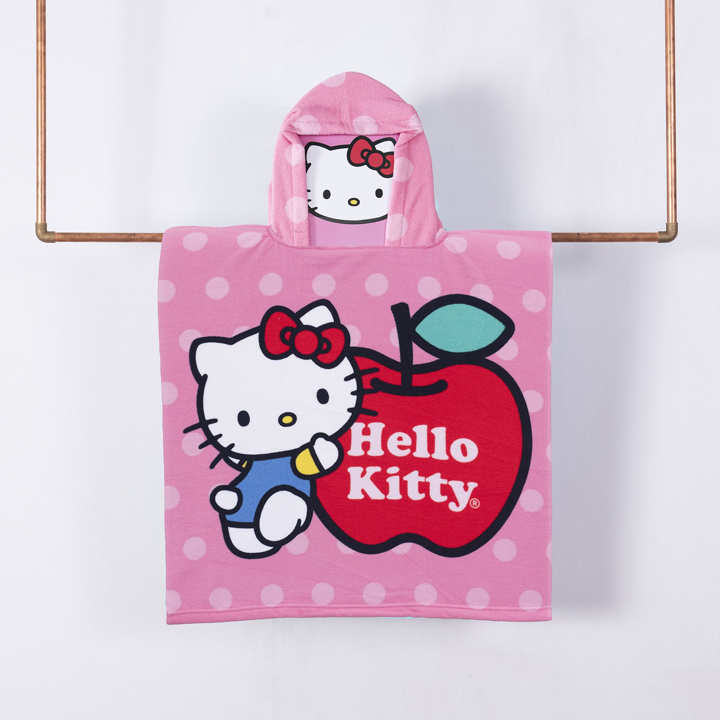 TOALLA CAPUCHA HELLO KITTY SANRIO ORIGINAL DIS 60x120CM EXCELENTE CALIDAD MICROFIBRA 70/30 1