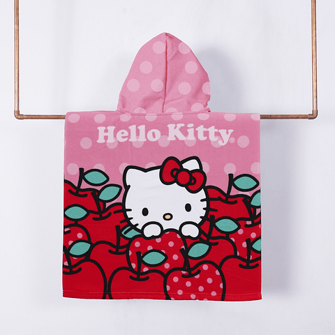 TOALLA CAPUCHA HELLO KITTY SANRIO ORIGINAL DIS 60x120CM EXCELENTE CALIDAD MICROFIBRA 70/30
