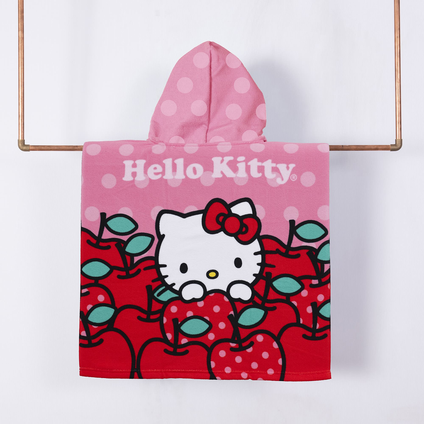 TOALLA CAPUCHA HELLO KITTY SANRIO ORIGINAL DIS 60x120CM EXCELENTE CALIDAD MICROFIBRA 70/30 2