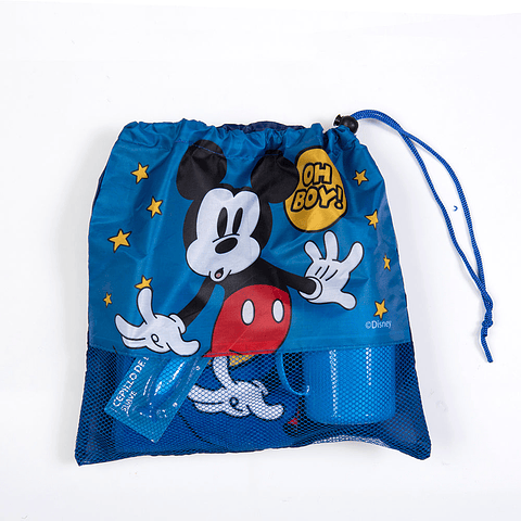 SET TOALLA ALGODON, CEPILLO, TAZA Y BOLSO MICKEY MOUSE DISNEY ORIGINAL
