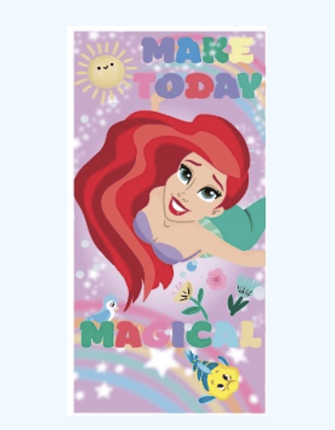 TOALLA PLAYA 70x140CM + BOLSO SIRENITA MAGICAL DISNEY ORIGINAL CALIDAD MICROFIBRA 
