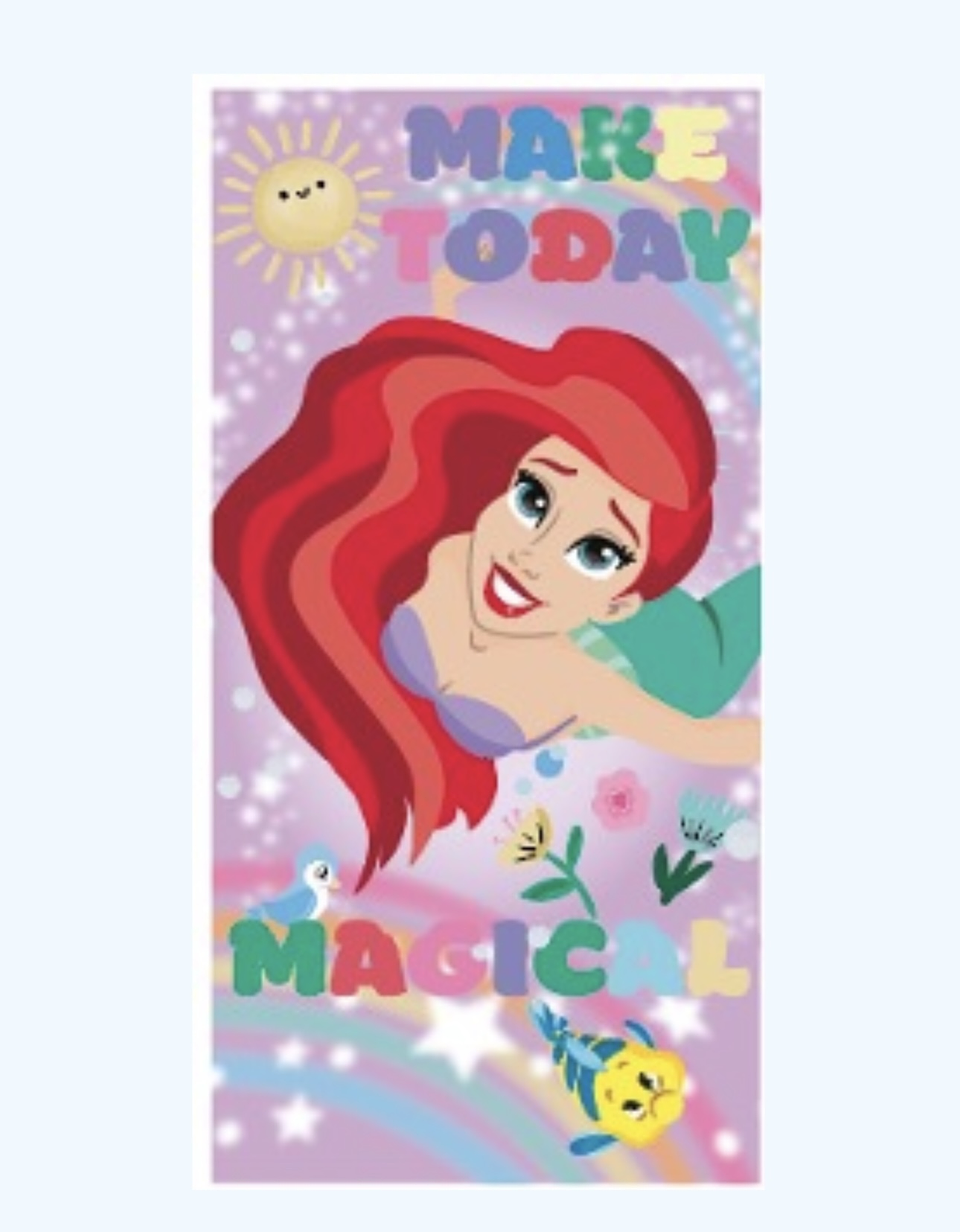 TOALLA PLAYA 70x140CM + BOLSO SIRENITA MAGICAL DISNEY ORIGINAL CALIDAD MICROFIBRA  1