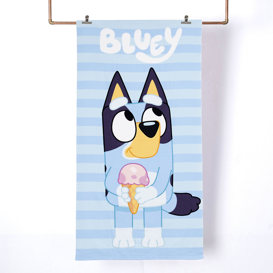 TOALLA PLAYA 70x140CM + BOLSO BLUEY DISNEY ORIGINAL CALIDAD MICROFIBRA  1