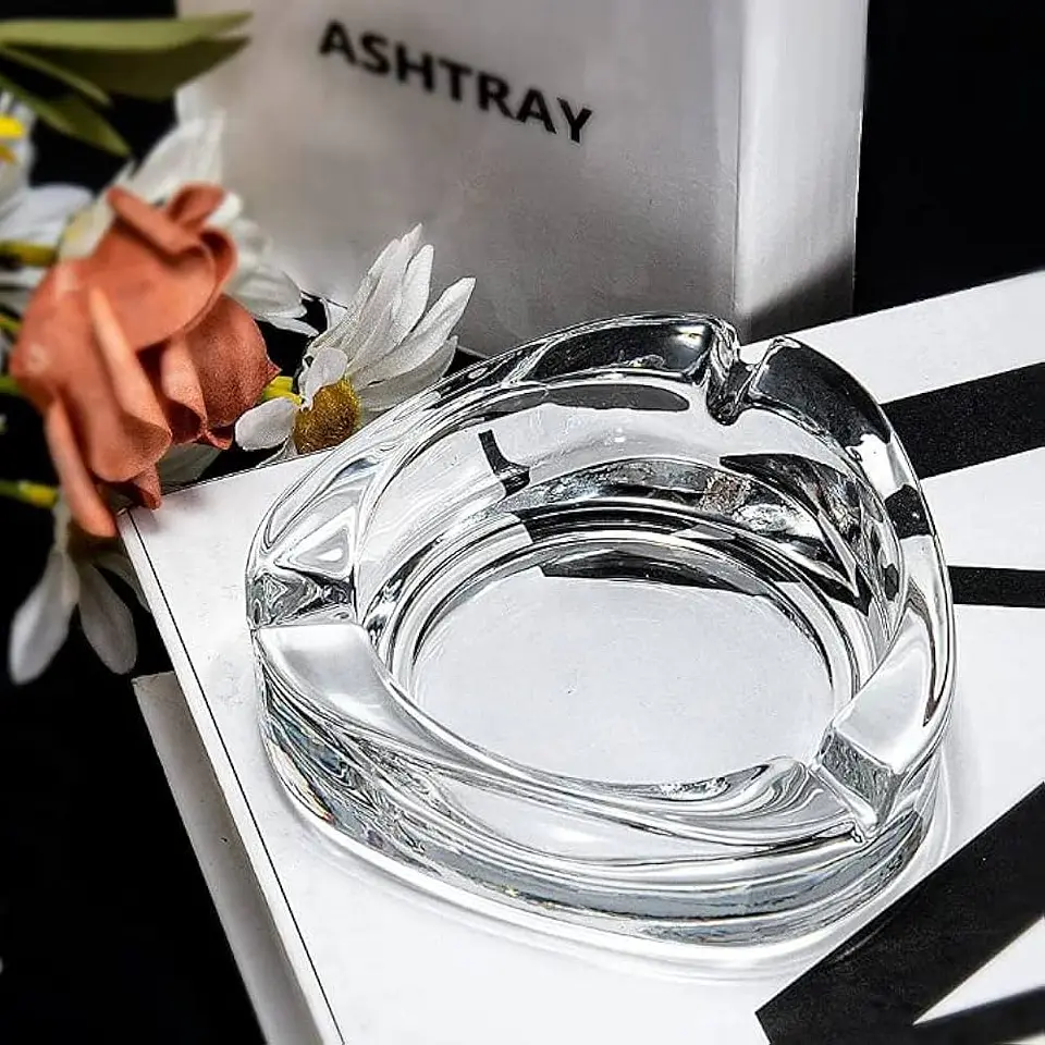 CENICERO DE CRYSTAL FORMA DE CORAZÓN 10x10.5CM 6