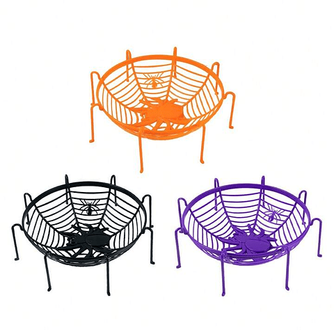 CANASTA DULCERA DE HALLOWEEN ARANA 28x28CM