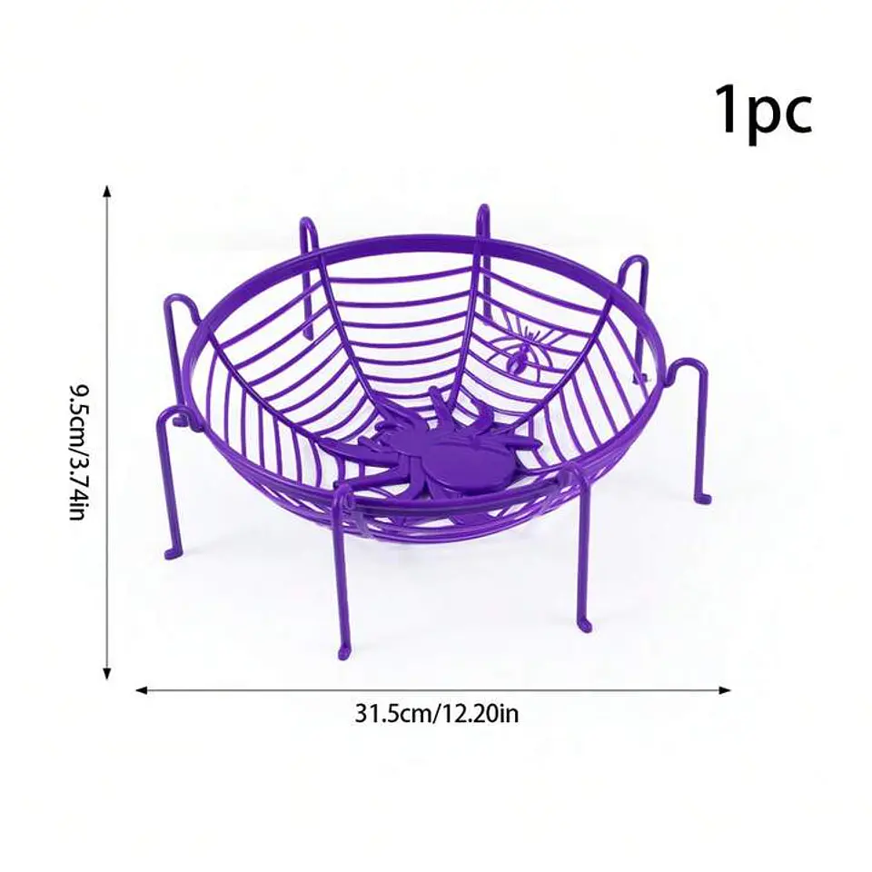 CANASTA DULCERA DE HALLOWEEN ARANA 28x28CM 4