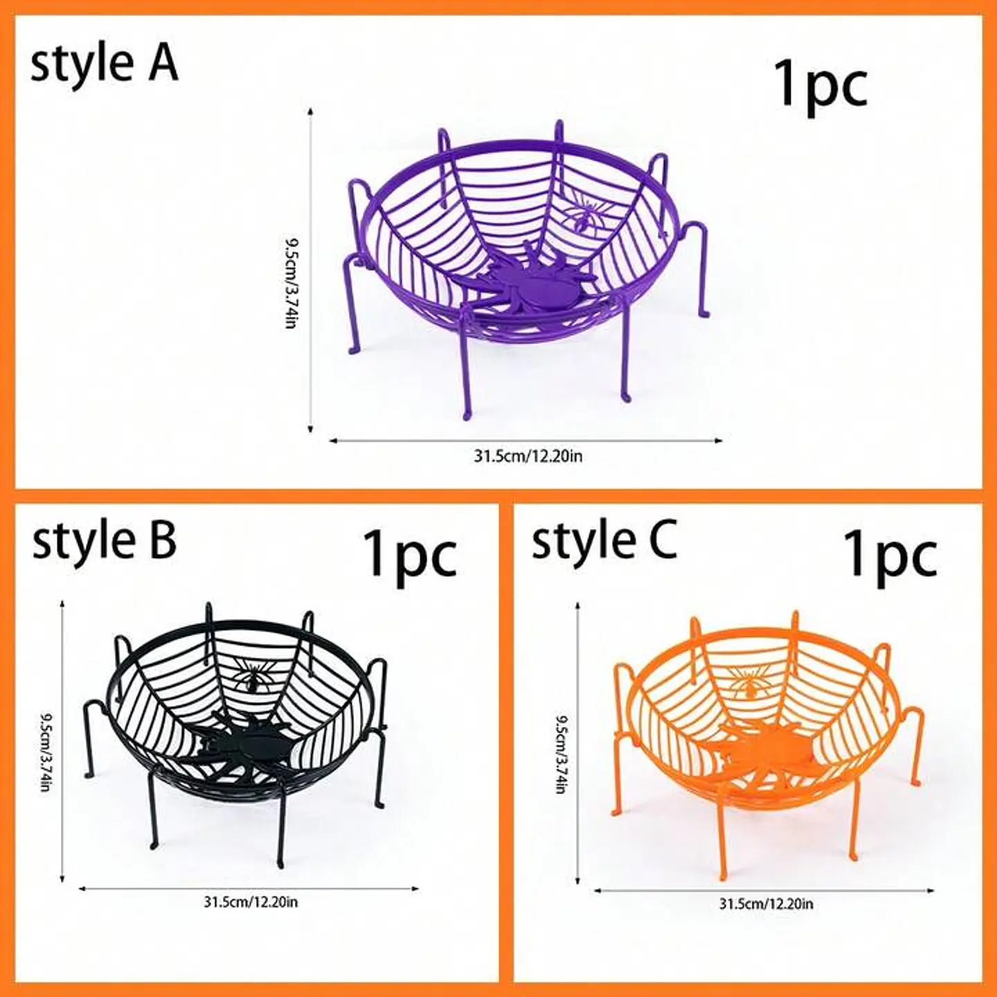 CANASTA DULCERA DE HALLOWEEN ARANA 28x28CM 6