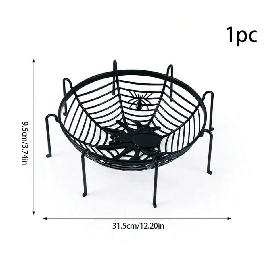 CANASTA DULCERA DE HALLOWEEN ARANA 28x28CM 5