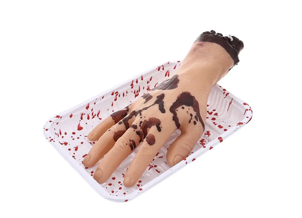 ADORNO MANO CERCENADA DE ULE HALLOWEEN  1