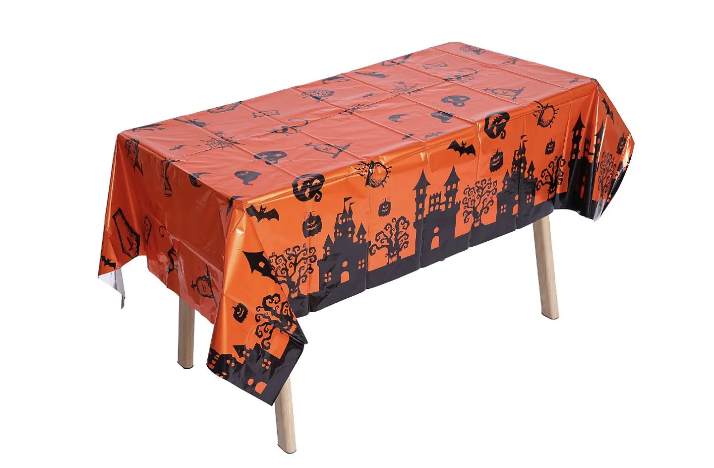 MANTEL DE PLÁSTICO REUTILIZABLE DE HALLOWEEN 137x183CM 4
