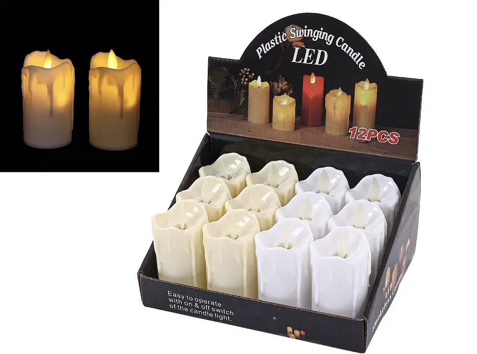 VELA LED CON LLAMA MOVIBLE 10x5CM 1