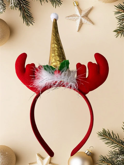 CINTILLO NAVIDAD RENO CON GORRITO 24x20