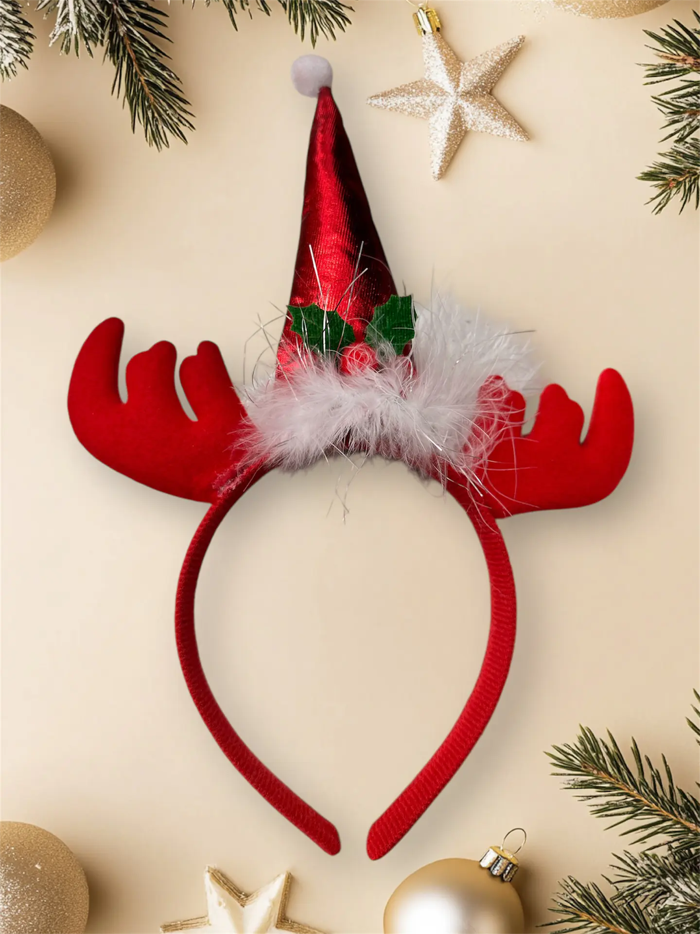 CINTILLO NAVIDAD RENO CON GORRITO 24x20 1