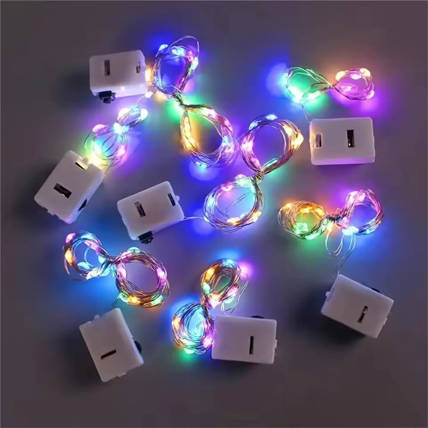 LUCES MICRO LED HADA 2 METROS MULTICOLOR A PILAS 5