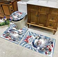 ALFOMBRA SET DE BAÑO DE 3 PIEZAS NAVIDAD CELESTE 2025 - Miniatura 1