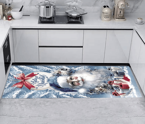 ALFOMBRA PASILLERA 40x120CM NAVIDAD CELESTE 2025