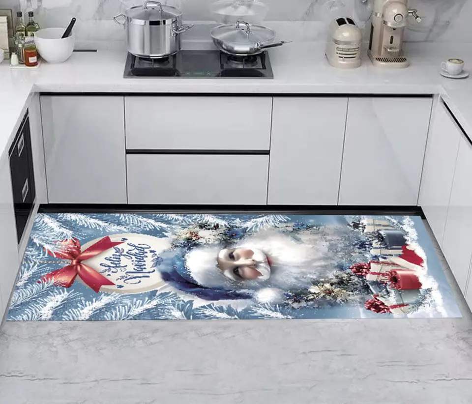 ALFOMBRA PASILLERA 40x120CM NAVIDAD CELESTE 2025 1