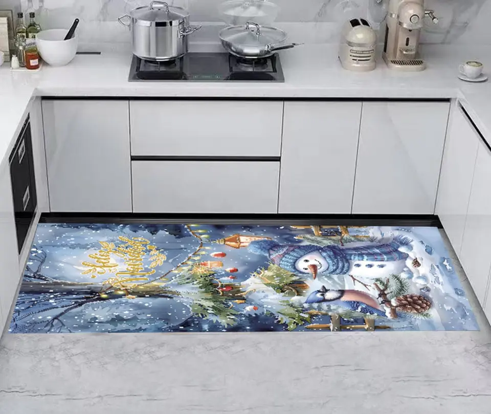 ALFOMBRA PASILLERA 40x120CM NAVIDAD CELESTE 2025 2