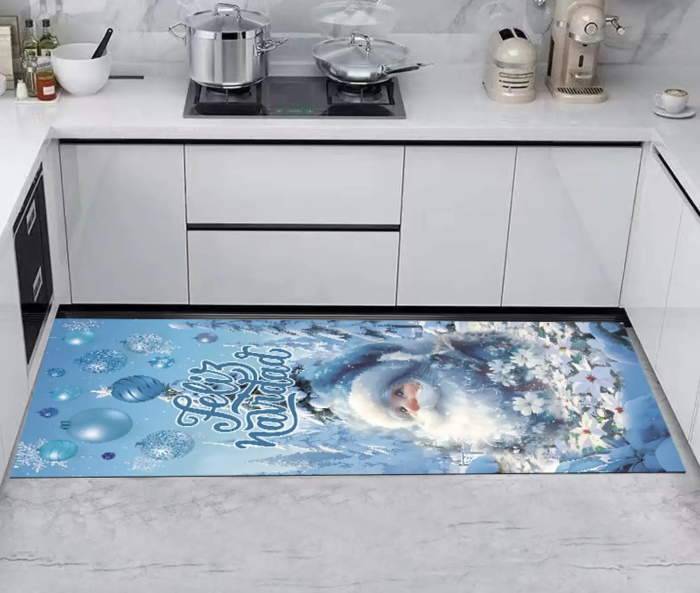 ALFOMBRA PASILLERA 40x120CM NAVIDAD CELESTE 2025 3