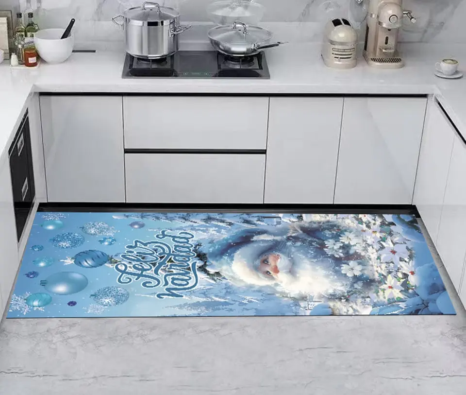 ALFOMBRA PASILLERA 40x120CM NAVIDAD CELESTE 2025 3