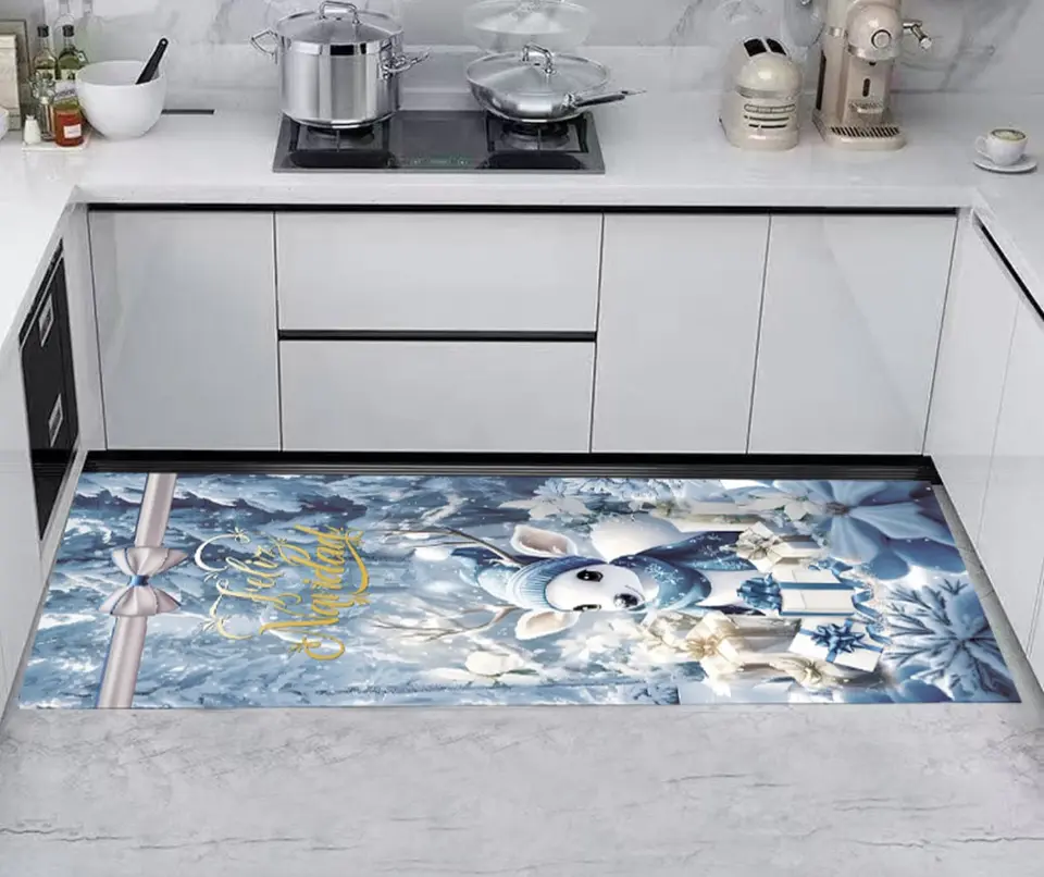 ALFOMBRA PASILLERA 40x120CM NAVIDAD CELESTE 2025 4