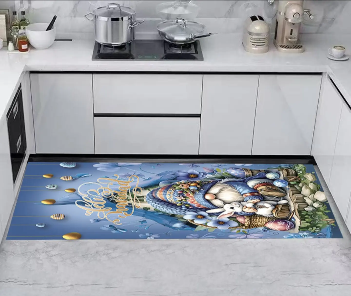 ALFOMBRA PASILLERA 40x120CM NAVIDAD CELESTE 2025 5