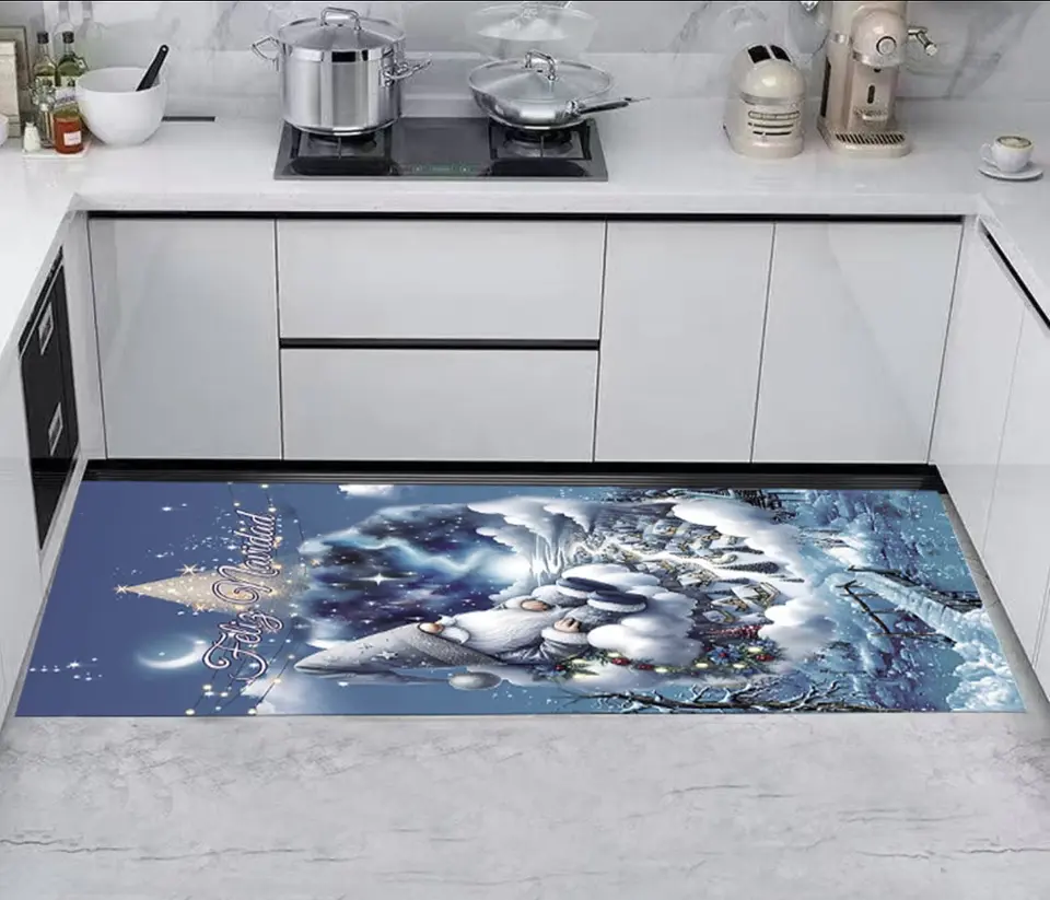 ALFOMBRA PASILLERA 40x120CM NAVIDAD CELESTE 2025 6