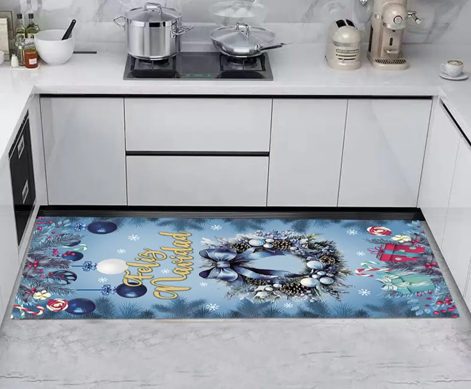 ALFOMBRA PASILLERA 40x120CM NAVIDAD CELESTE 2025 7