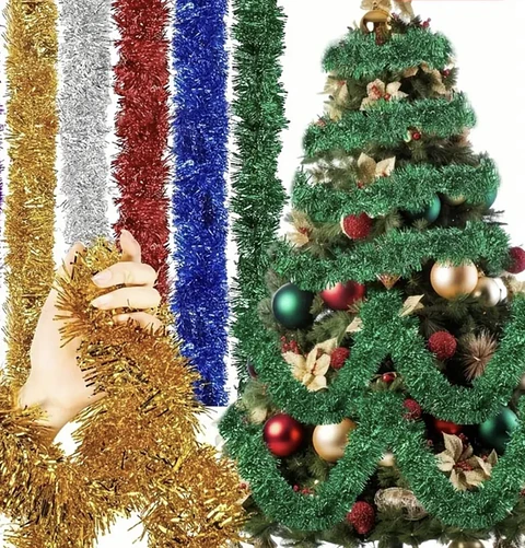 GUIRNALDAS DECORATIVAS DE 2 METROS METÁLICAS 