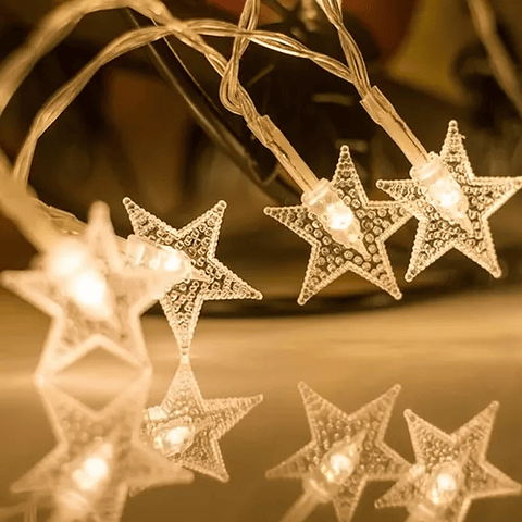 GUIRNALDA ESTRELLA 3 METROS A PILA CÁLIDA