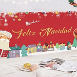 FUNDA RESPALDAR DE CAMA NAVIDAD 200x100CM