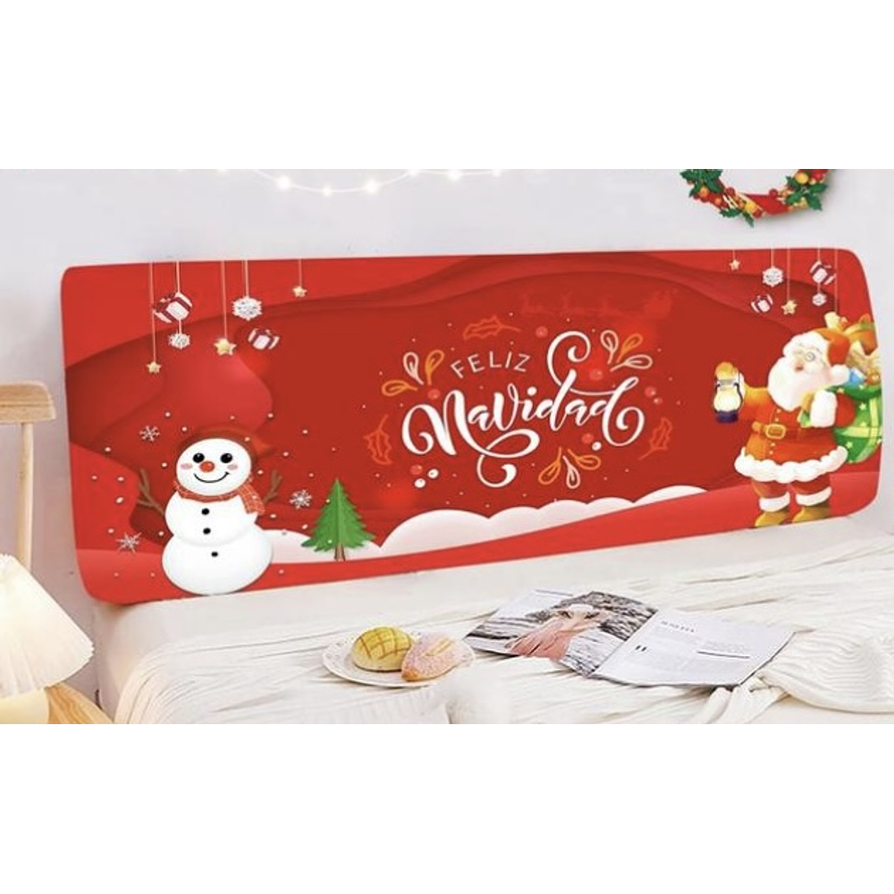 FUNDA RESPALDAR DE CAMA NAVIDAD 200x100CM