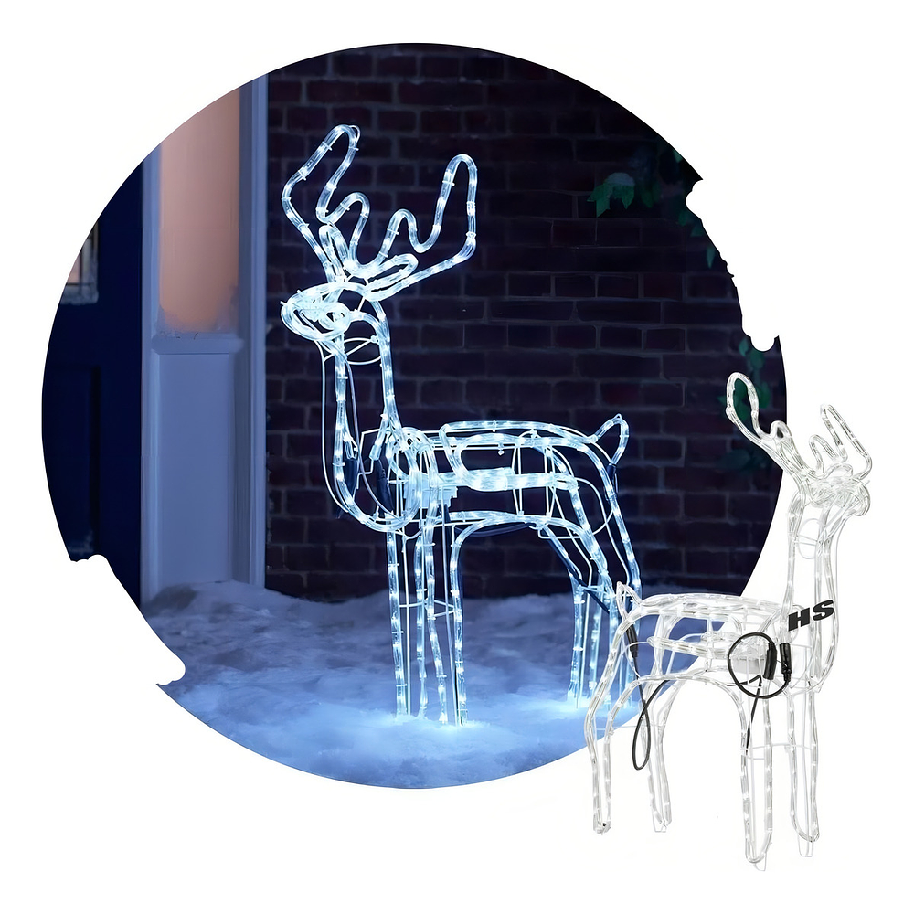 RENO CABEZA MÓVIL BLANCO 120x100CM