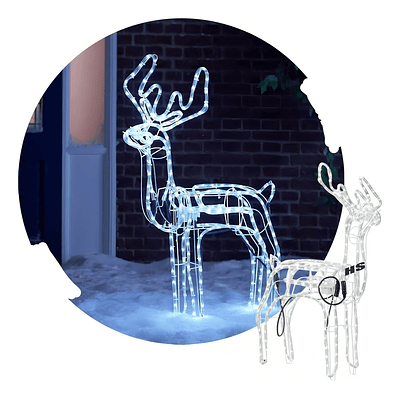 RENO CABEZA MÓVIL BLANCO 120x100CM