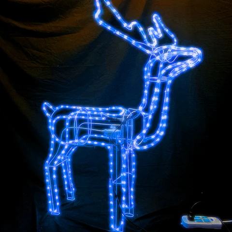 RENO CABEZA MÓVIL AZUL 120x100CM