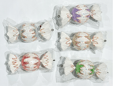 ADORNO CARAMELO CON CREMA PARA ÁRBOL DE NAVIDAD 23CM