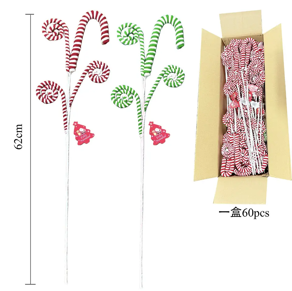 ADORNO VARA DE CARAMELO PARA DECORACIÓN 62CM 2