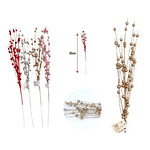 RAMA BAYAS CON TALLO BRILLANTE DECORATIVA NAVIDAD 82CM