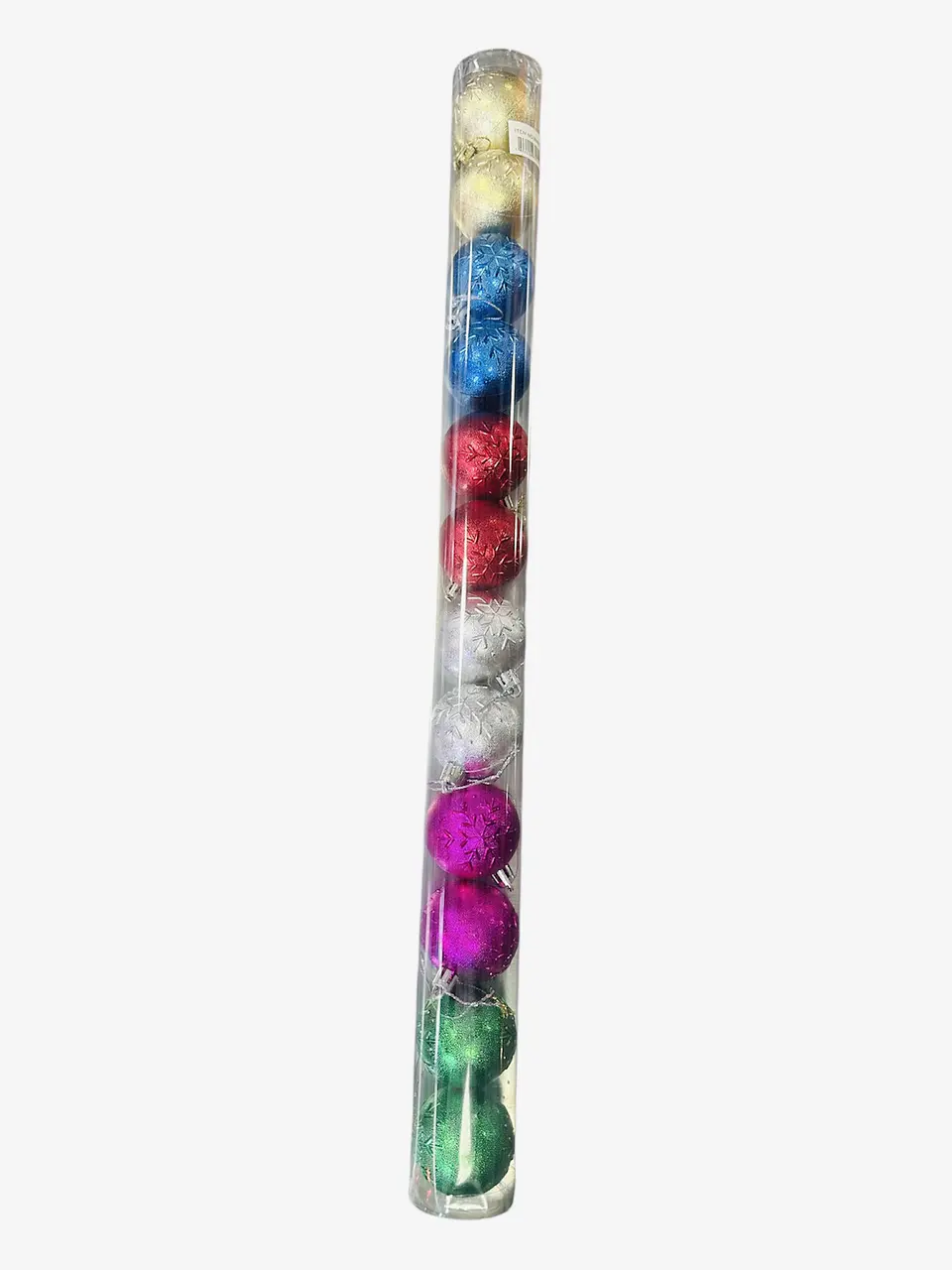 ADORNO ESFERA ÁRBOL 5CM TUBO 12 UNDS COLORES  1