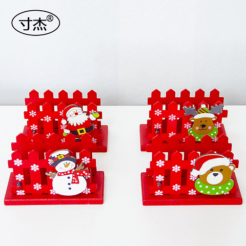 SERVILLETERO DE MADERA NAVIDAD 