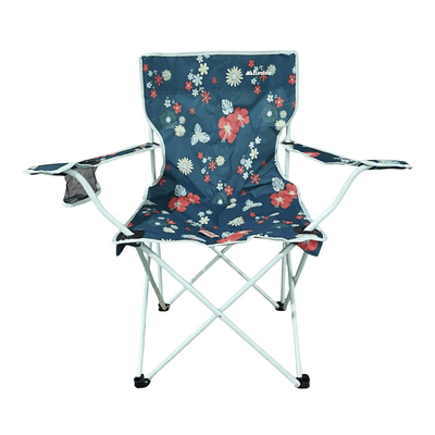 SILLA PLEGABLE CAMPING CALIDAD VERDE FLORES 85x50CM