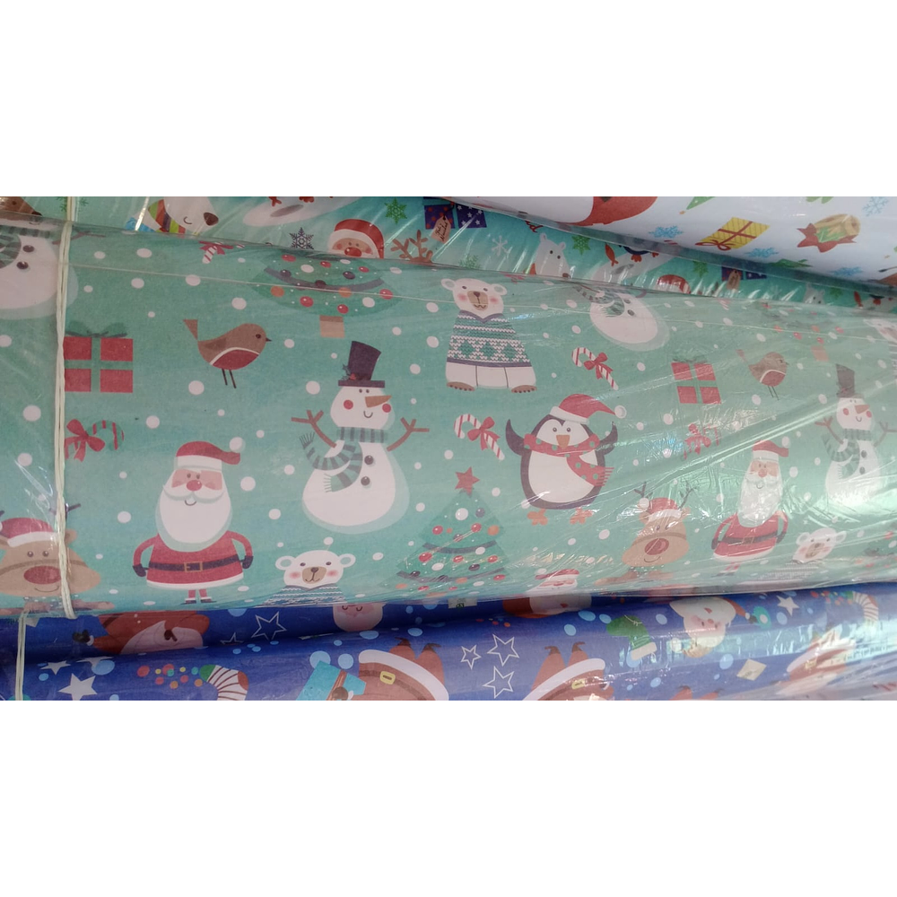 ROLLO PAPEL DE REGALO NAVIDAD CLÁSICO 100 PLIEGOS 70x100CM